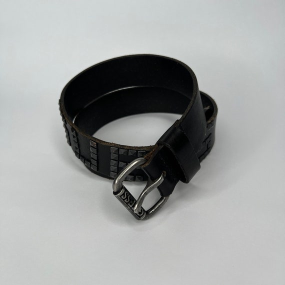 Vintage Guess Black Leather Belt Silver Buckle GUESS Black Genuine Leather Women Vintage Belt Size S M | eBay main image 2