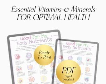Nutrition Guide PDF: Essential Vitamins and Nutrients for Optimal Health