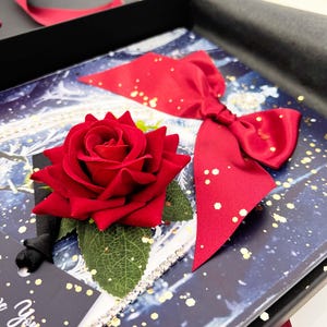 Fairytale WIFE Red Rose Luxury biglietto di San Valentino personalizzato - Profumato - In scatola - Personalizzato + fatto a mano