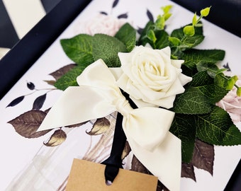 Luxus-handgefertigte Karte ERSTER JAHRESTAG / 1.Jahrestag / 1.Hochzeitstage / Geschenkbox Personalisierte Tochter & Schwiegersohn Karten