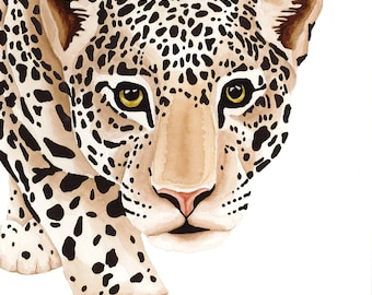 Leopard Aquarell Malerei