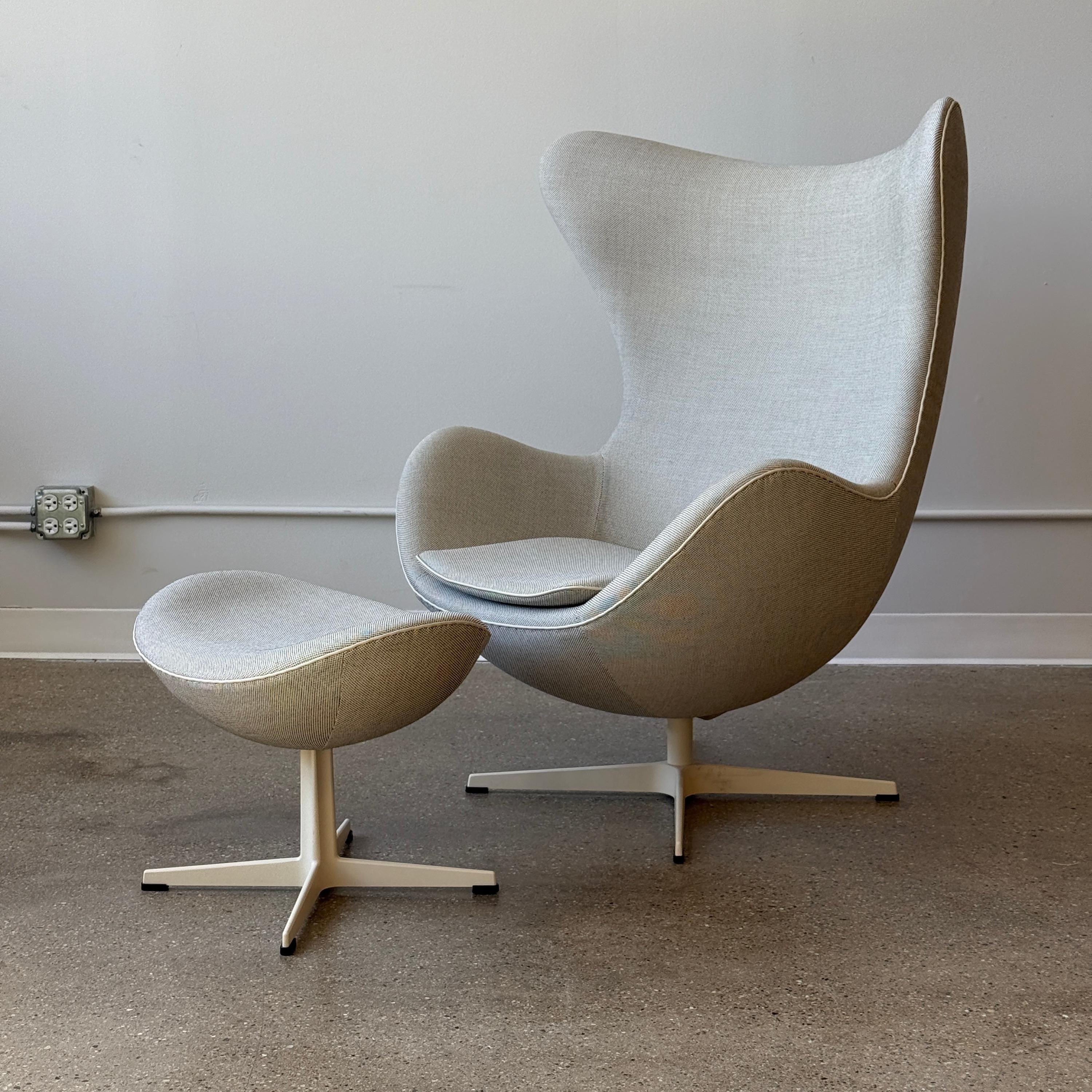 Egg Chair + Ottoman by Arne Jacobsen for Fritz Hansen