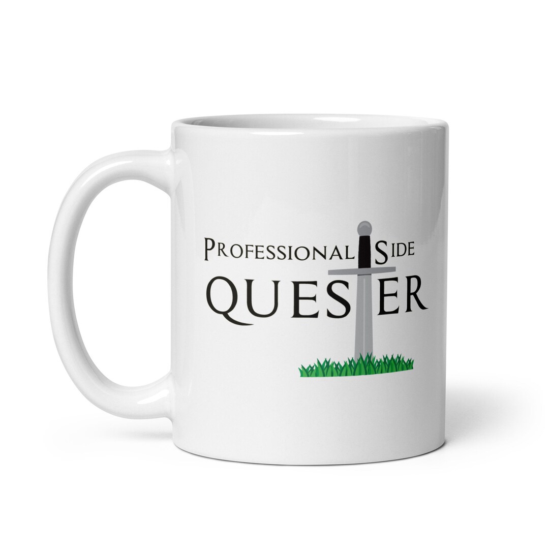 Professional Side Quester sword Coffee Mug / Cup white Etsy