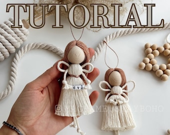 Macrame Angel Video Tutorial, Beginner Friendly Doll, Pattern+Video