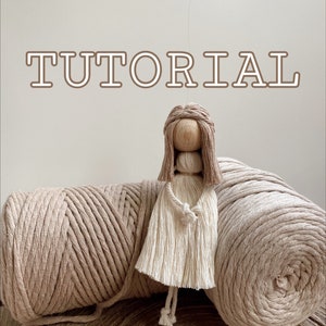 Macrame doll VIDEO TUTORIAL/PATTERN, Beginner friendly, Step by step instructions, macrame tutorial