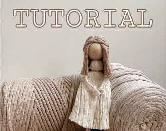 Macrame doll VIDEO TUTORIAL/PATTERN, Beginner friendly, Step by step instructions, macrame tutorial