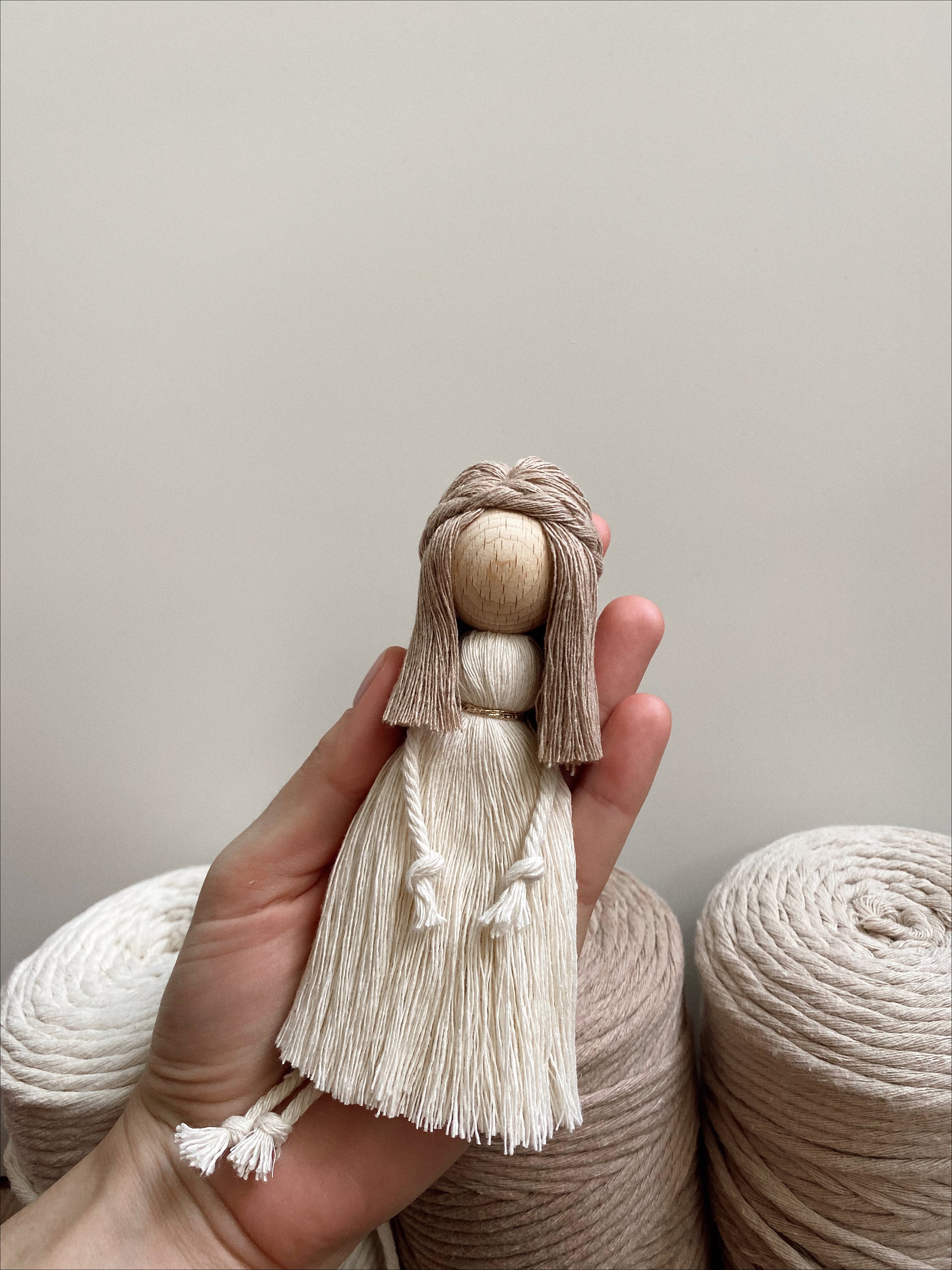 Macrame doll VIDEO TUTORIAL/PATTERN Beginner friendly Step - Etsy France
