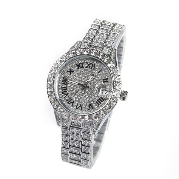 Diamond Quartz Watch Etsy