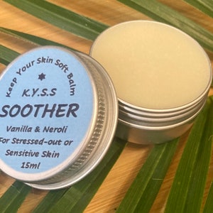 Soothing all-purpose all-natural vegan balm - Vanilla & Neroli for sensitive or acne-prone skin - calming for upset body and soul.