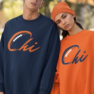 Chicago Football Sweatshirt, Chi Football Crewneck, Chicago Football Fan Pullover, Chicago Sunday Football, Chicago Apparel, Unisex