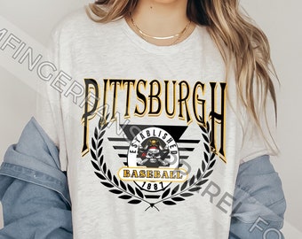 Chemise de baseball Pittsburgh, T-shirt ras du cou de baseball Pittsburgh vintage, chemise Pittsburgh rétro, t-shirt de fan de Pittsburgh, unisexe, Game Day