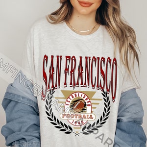 Vintage San Francisco Football Shirt, Retro San Fran T-Shirt, San Francisco Clothing, San Francisco Football Sports Fan Graphic Tee, Unisex