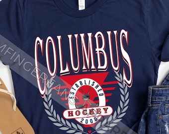 Camiseta de hockey de Columbus, camiseta vintage de hockey de Columbus, camiseta retro de hockey de Columbus, Columbus Ohio, regalo para fanáticos de los deportes de Columbus, unisex