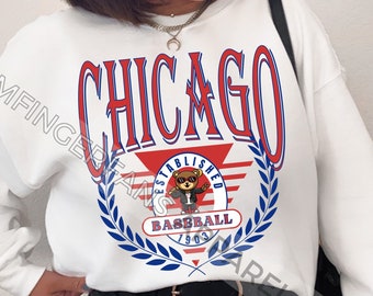 Vintage Style Chicago Baseball Sweatshirt, Retro Chicago Baseball Crewneck, Chicago Baseball, Gift for Chicago Fan, Chicago Sweatshirt