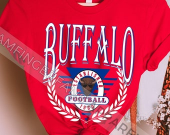 Buffalo Football Shirt, Vintage Buffalo Football T-Shirt, Buffalo New York Graphic Tee, Buffalo Sports Fan, Retro Buffalo Football Tee,