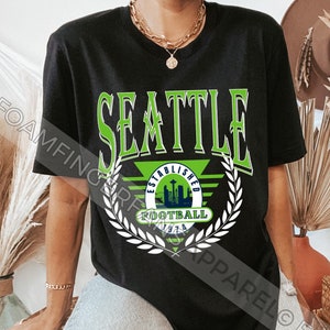 Vintage Seattle Football Shirt, Retro Seattle Football T-Shirt, Seattle Washington, Seattle Tee, Gift for Seattle Football fan, Unisex