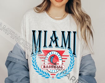 Vintage Florida Marlins T Shirt Tee Made USA Size Large L MLB