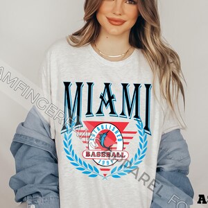 Vintage Miami Baseball Shirt, Retro Miami Baseball T-Shirt, Miami Florida Tee, Miami Baseball Graphic Tee, Miami Sports Fan Shirt, Unisex