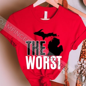 Funny Columbus &#39;The Worst&#39; Unisex Tee, Graphic T-Shirt, Gift for Ohio Fans, Columbus Tshirt, Retro Columbus Shirt, I Hate Michigan Tee