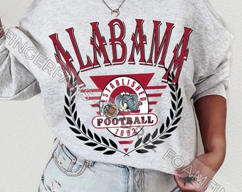 Alabama Football Sweatshirt, Vintage Style Alabama Crewneck, Cozy Unisex Sweater, Perfect Gift for Alabama Sports Fans, Game Day Apparel