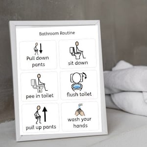Potty Training Visual Communication Cards: Autism, Speech Delay Support