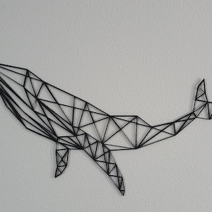 Geometric Whale wall decoration