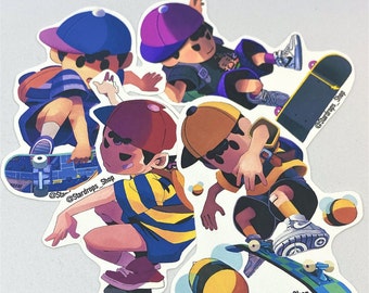 EarthBound Ness Matte Vinyl Stickers- Original Version, Mr Saturn Version, Blue version and Black & Yellow Bee Version