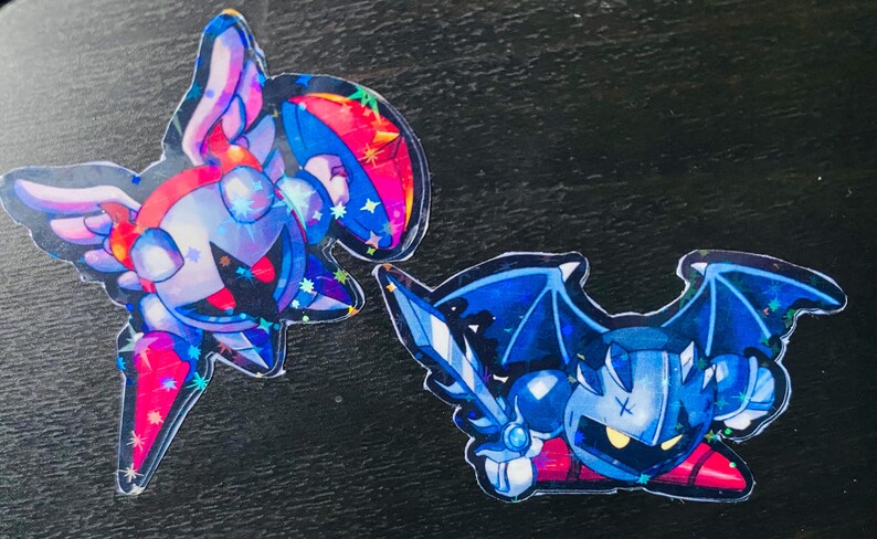 Meta Knight Sticker Holographic Meta Knight Stickers - Etsy