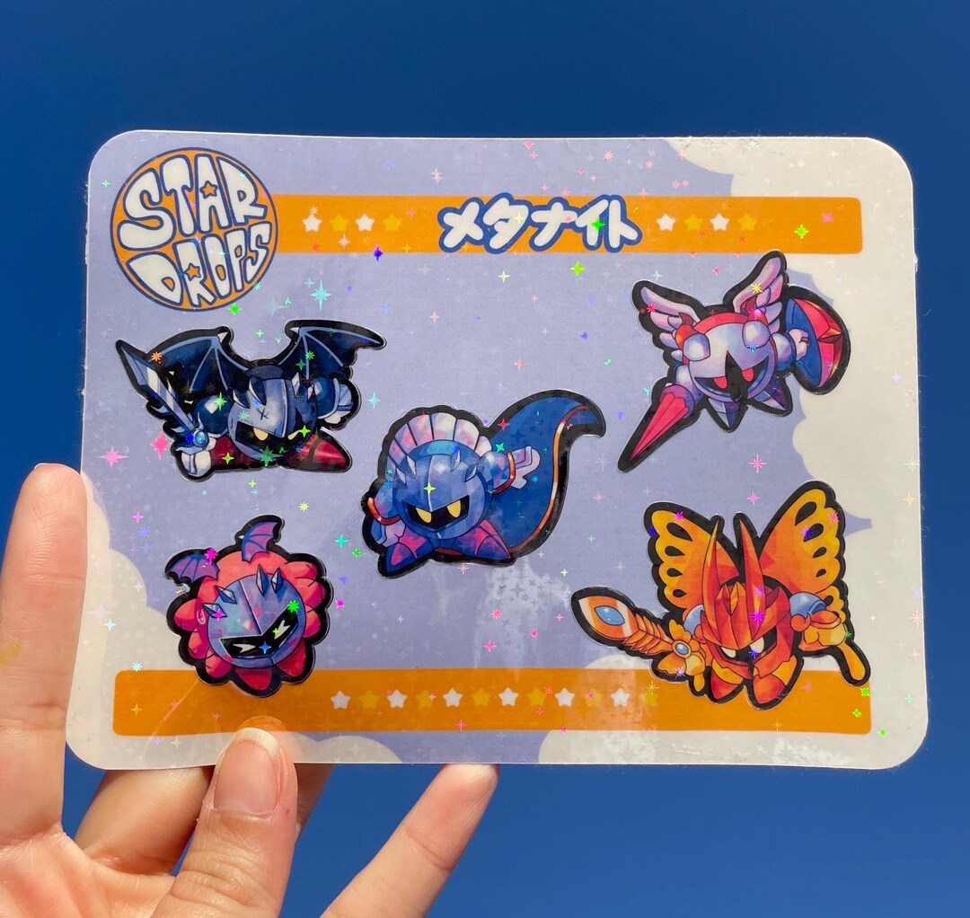 Meta Knight Sticker Holographic Meta Knight Stickers - Etsy