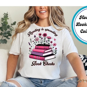 Reading Is Spreading Book Cheeks Shirt or Sweatshirt – Funny Romance Reader Tee, Spicy Book Lover Gift, Smut Book Club Apparel