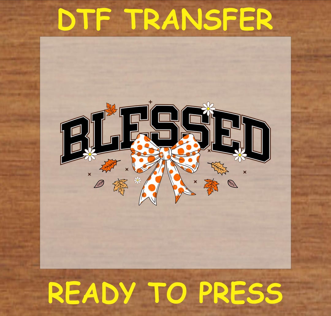 Fall DTF Transfer Iron on Heat Transfer - Ready to Press Hot Peel ...