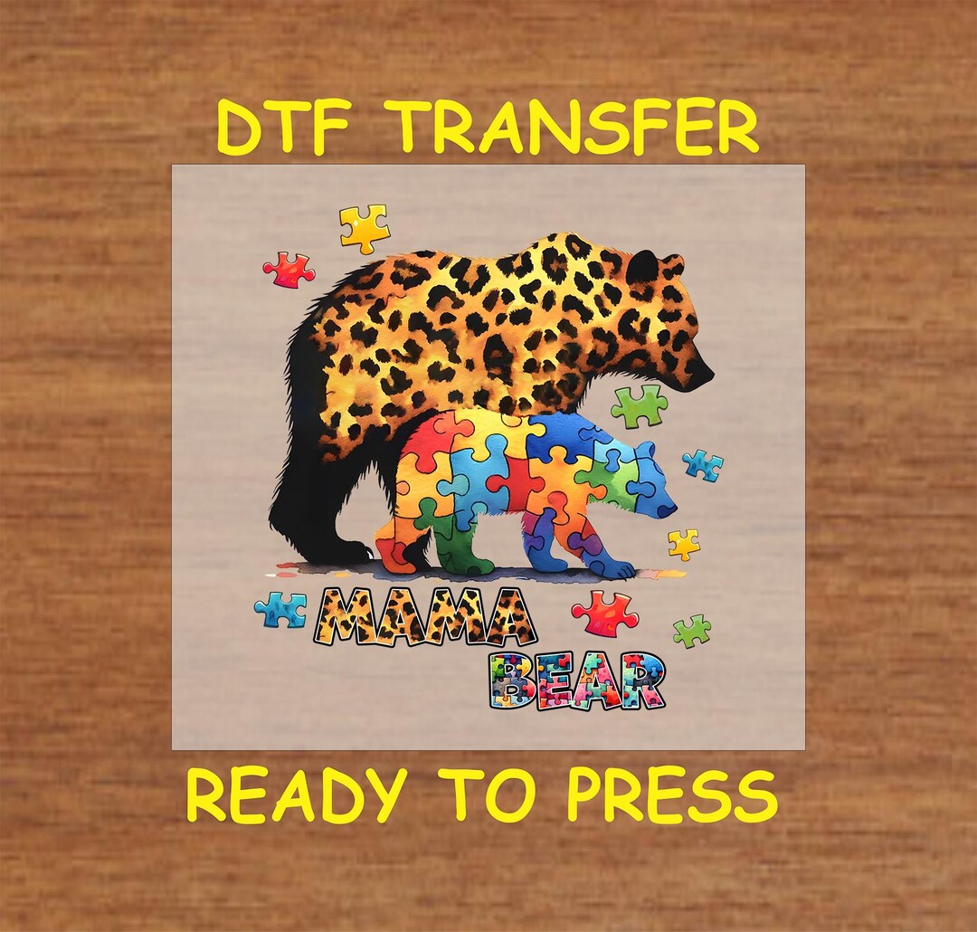 Autism DTF Transfer Iron on Heat Transfer - Ready to Press Hot Peel ...
