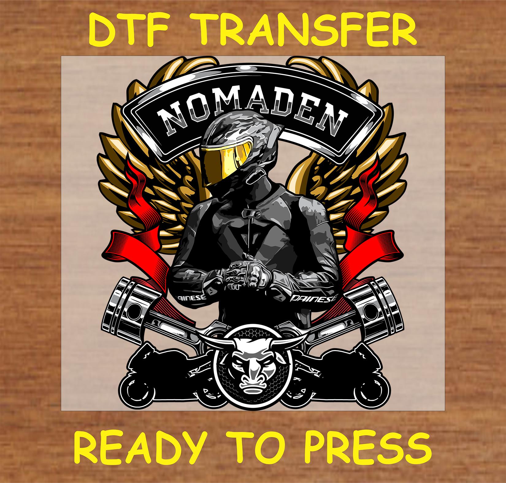 Motorcycle DTF Transfer Iron on Heat Transfer - Ready to Press Hot Peel ...
