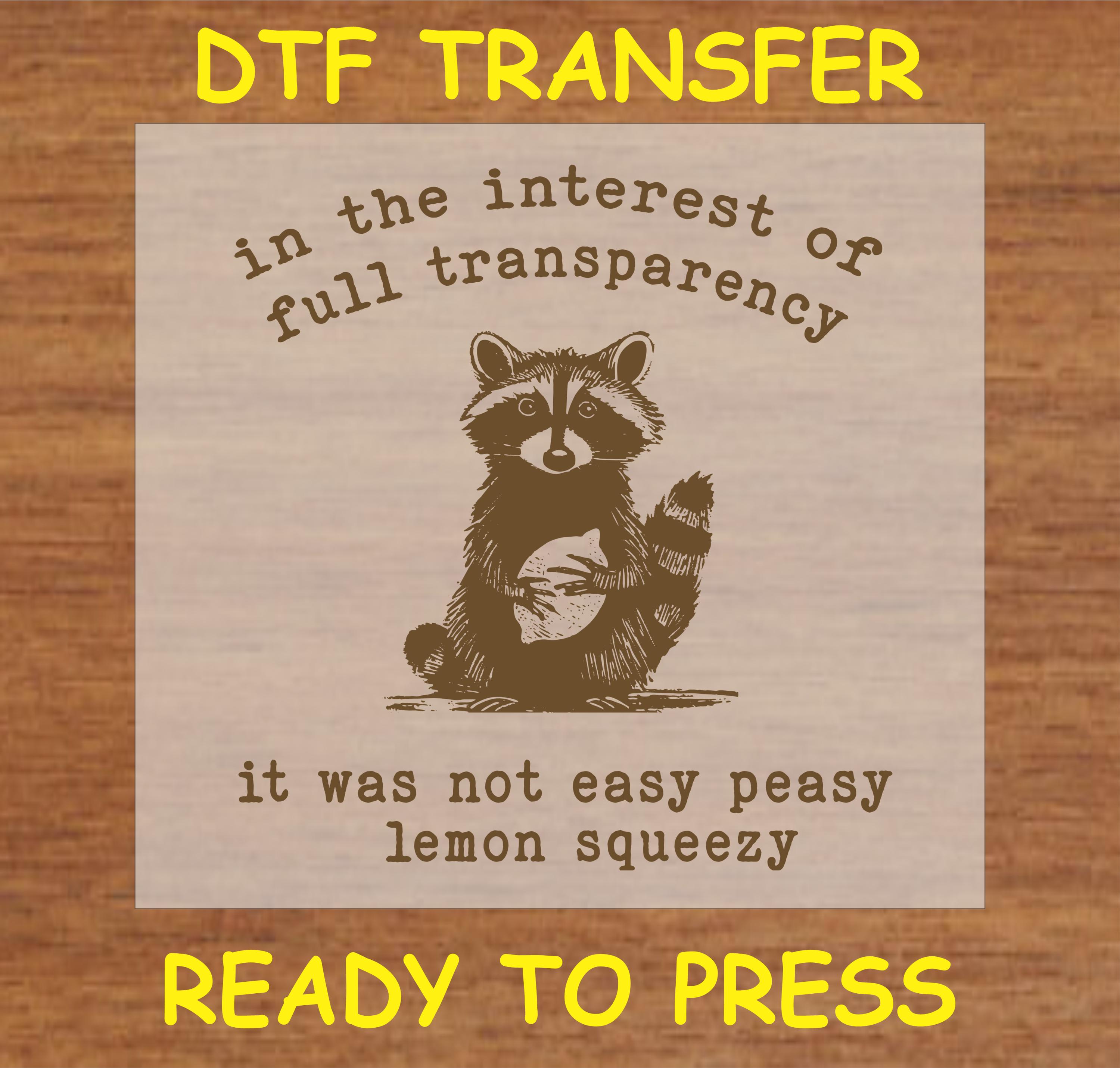 Funny DTF Transfer Iron on Heat Transfer - Ready to Press Hot Peel, Not ...