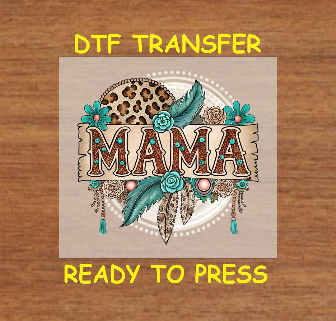 Western DTF Transfer Iron on Heat Transfer - Ready to Press, Turquoise ...