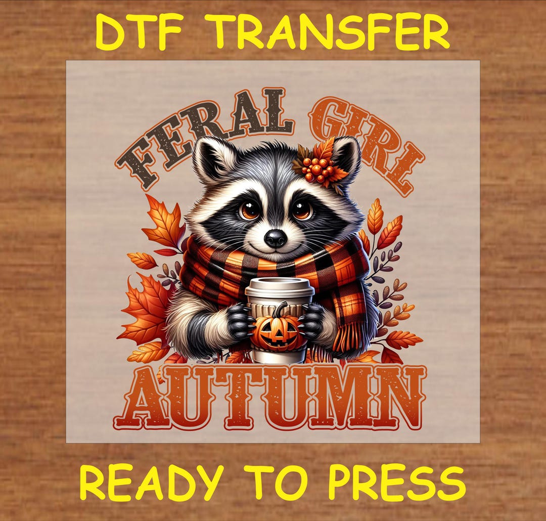 Fall DTF Transfer Iron on Heat Transfer - Ready to Press Hot Peel ...