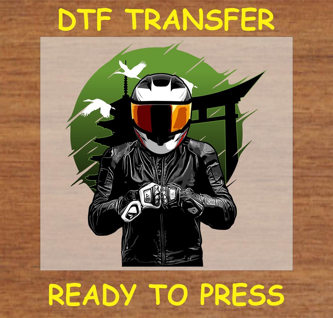 Motorcycle DTF Transfer Iron on Heat Transfer - Ready to Press Hot Peel ...