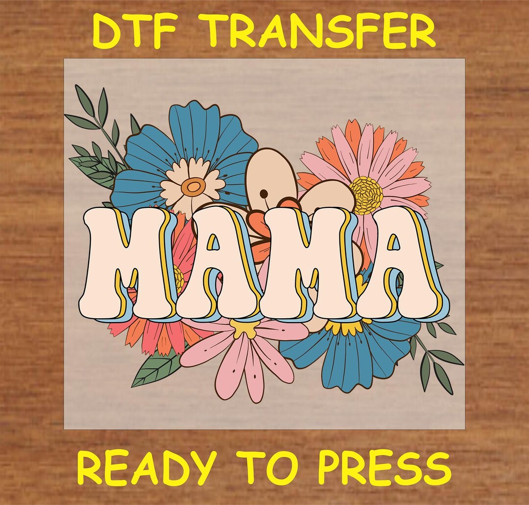 Mom DTF Transfer Iron on Heat Transfer - Ready to Press Hot Peel, Retro ...