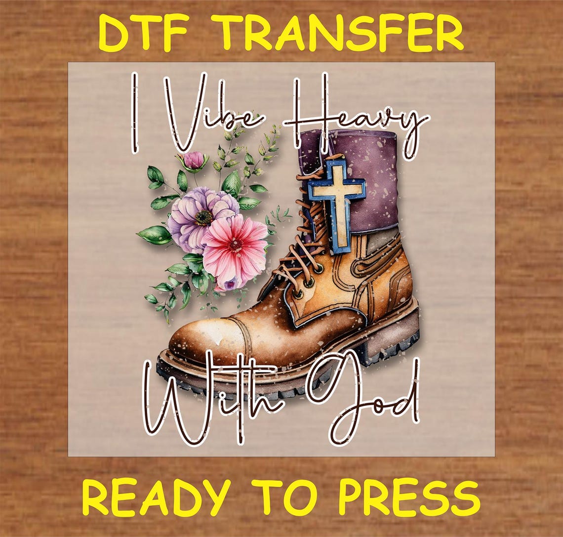 Religious DTF Transfer Iron on Heat Transfer - Ready to Press Hot Peel ...