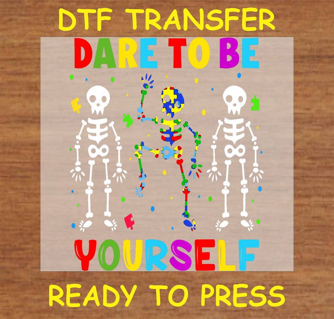 Autism DTF Transfer Iron on Heat Transfer - Ready to Press Hot Peel ...
