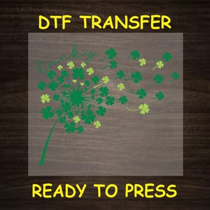 St. Patrick’s Day DTF Transfer Iron On Heat Transfer - Ready to Press, Lucky Shamrock DTF Transfer - Ready to Press St. Patrick&#39;s Day DIY