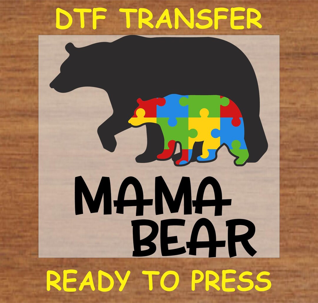 Autism Mom DTF Transfer Iron on Heat Transfer - Ready to Press Hot Peel ...