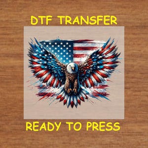 20Pcs American Flag DTF Transfers - Ready To Press Iron On Decals For Tshirts, 4th Of July Patriotic DIY - View #5