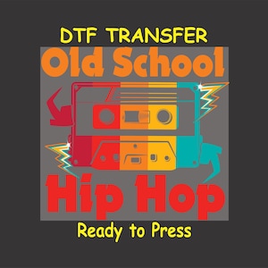 Retro 80s & 90s DTF Transfer Iron On Heat Transfer - Ready to Press, Cassette Tape Retro 80s And 90s Design Hot Peel Transfer DIY Shirt