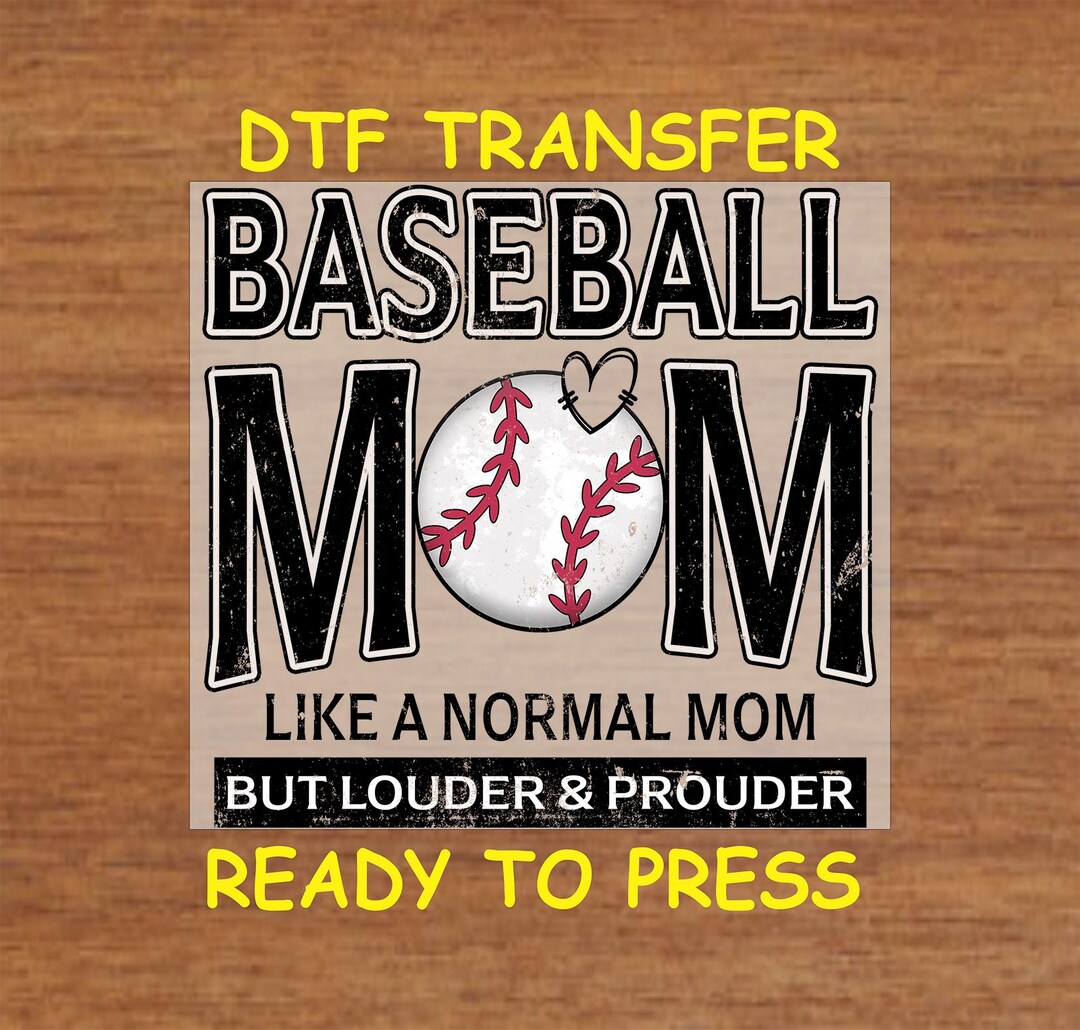 Mom DTF Transfer Iron on Heat Transfer - Ready to Press, Baseball Mom ...