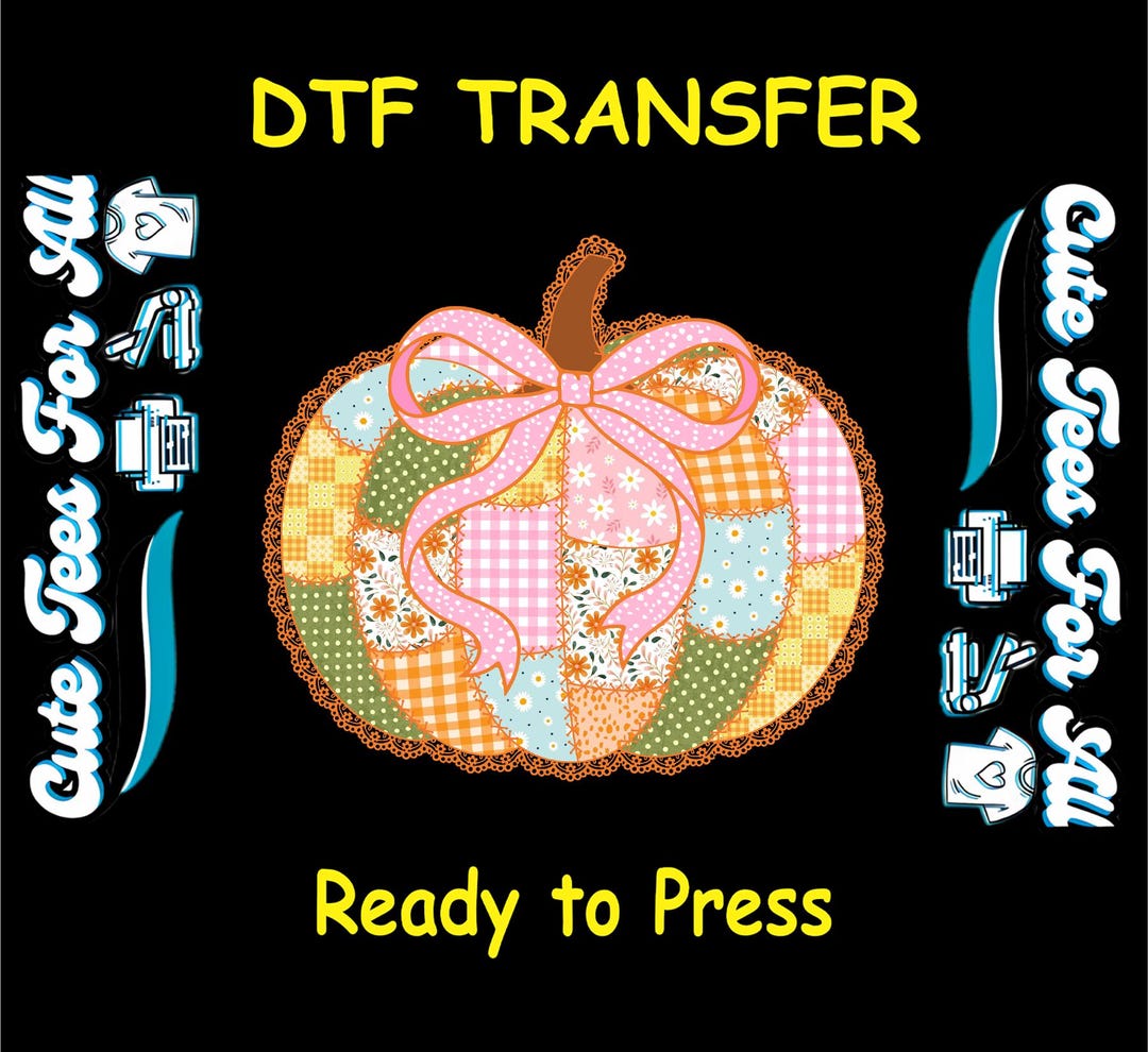 Fall DTF Transfer Iron on Heat Transfer - Ready to Press, Patchwork ...