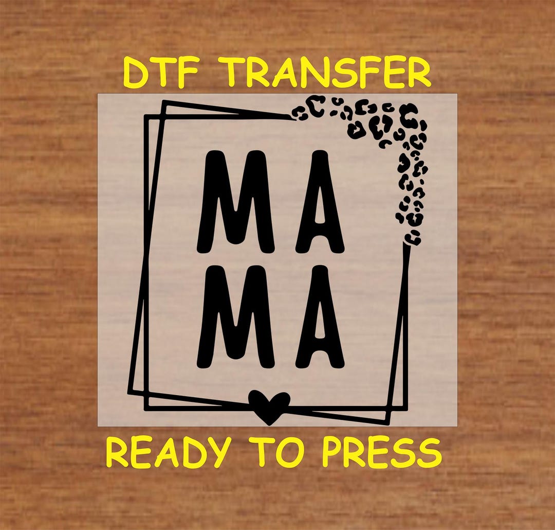 Mom DTF Transfer Iron on Heat Transfer - Ready to Press, Leopard Mama ...