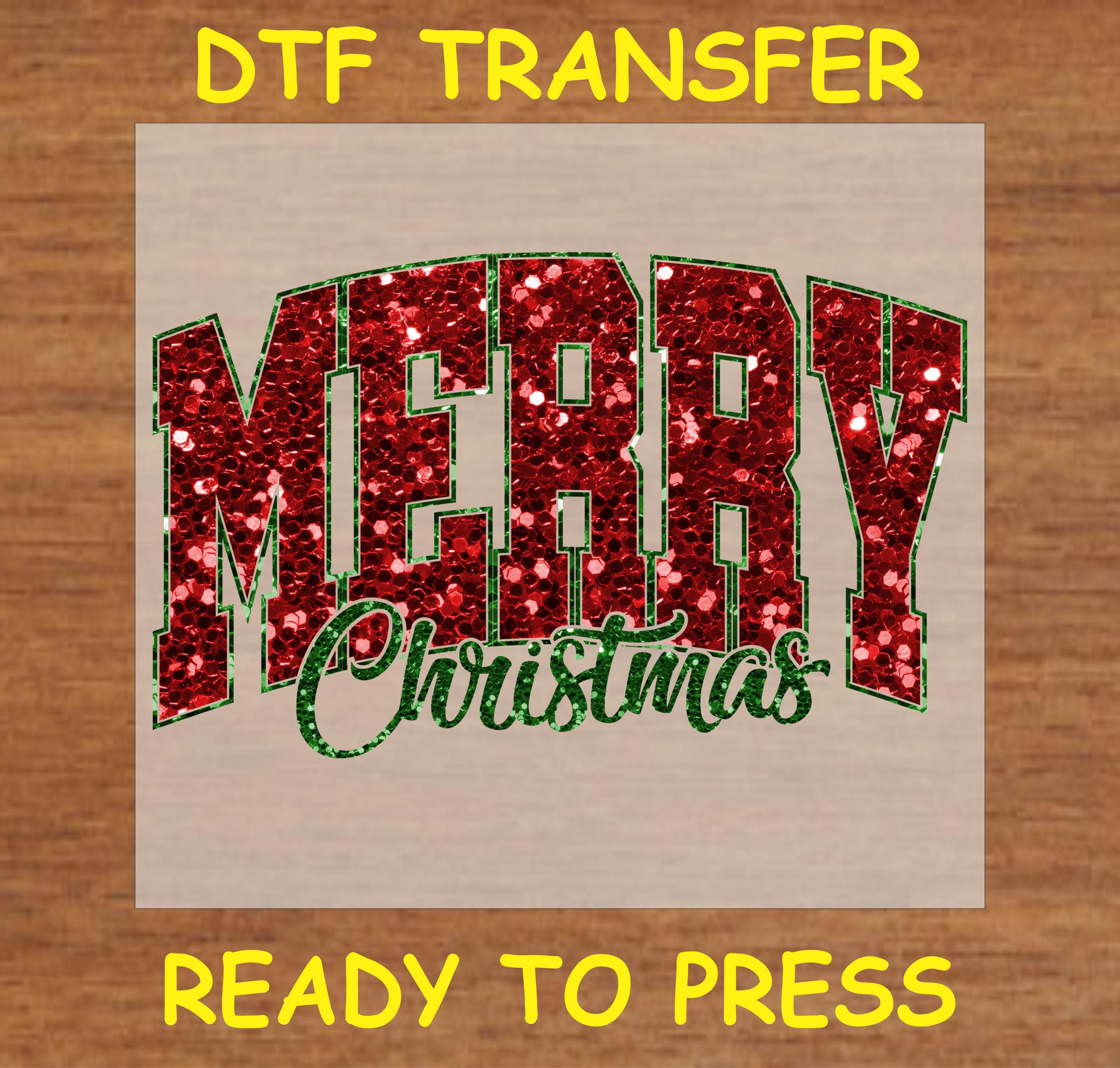 Christmas DTF Transfer Iron on Heat Transfer - Ready to Press Hot Peel ...