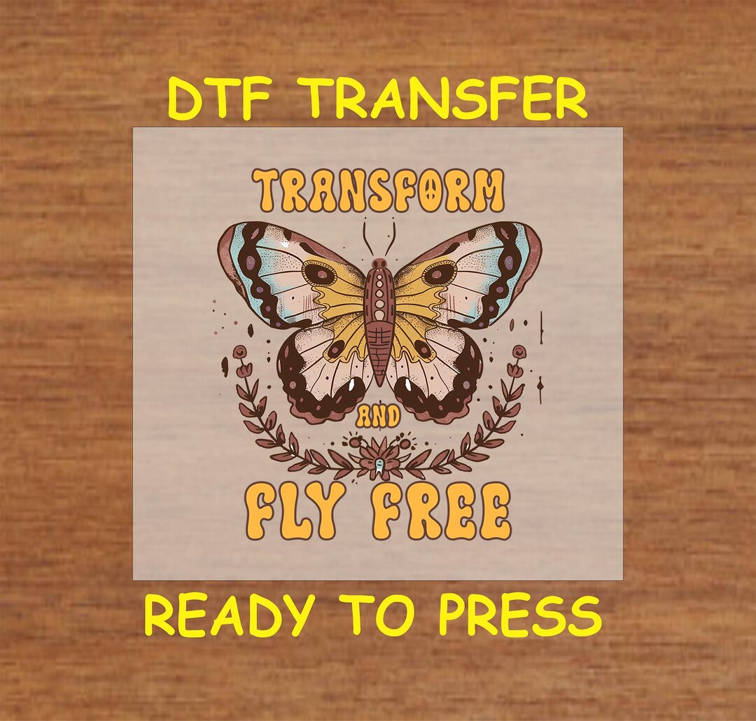 Retro Boho DTF Transfer Iron on Heat Transfer - Ready to Press Hot Peel ...