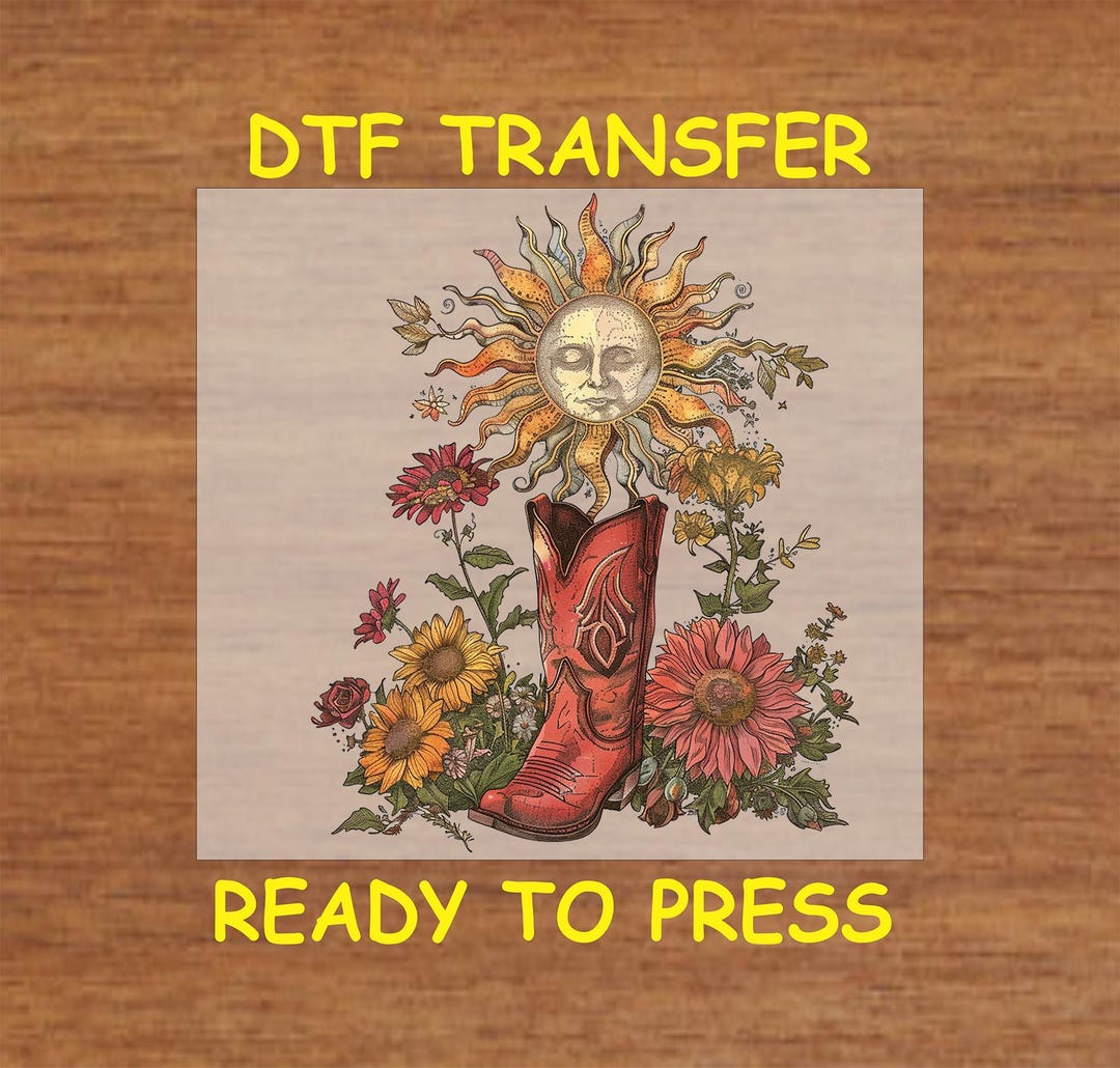 Western DTF Transfer Iron on Heat Transfer - Ready to Press, Vintage ...